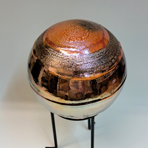 #230755 Raku Glitter Globe Small $48 at Hunter Wolff Gallery